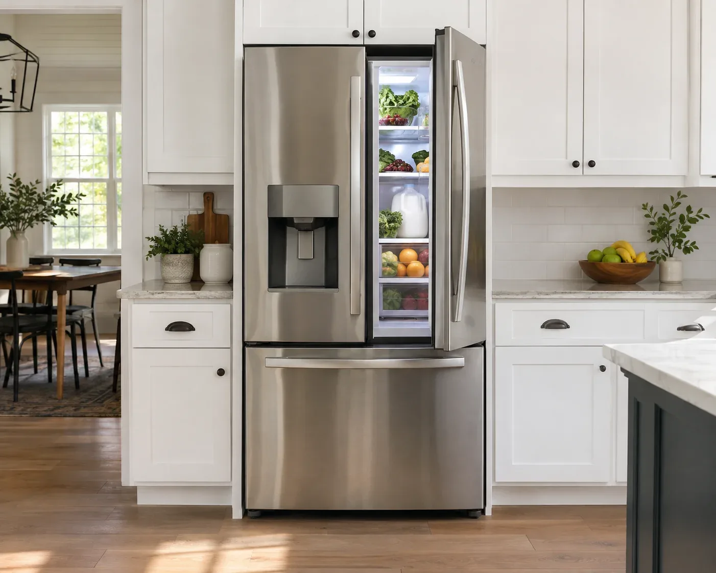 French-door refrigerator in a Corinth, TX kitchen